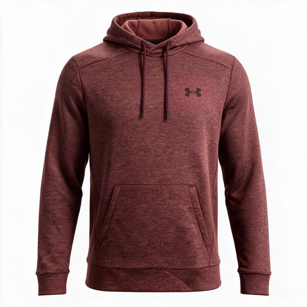 Under Armour Armour Fleece Twist Hoodie Mens M Maroon Pullover 1373354 #3042